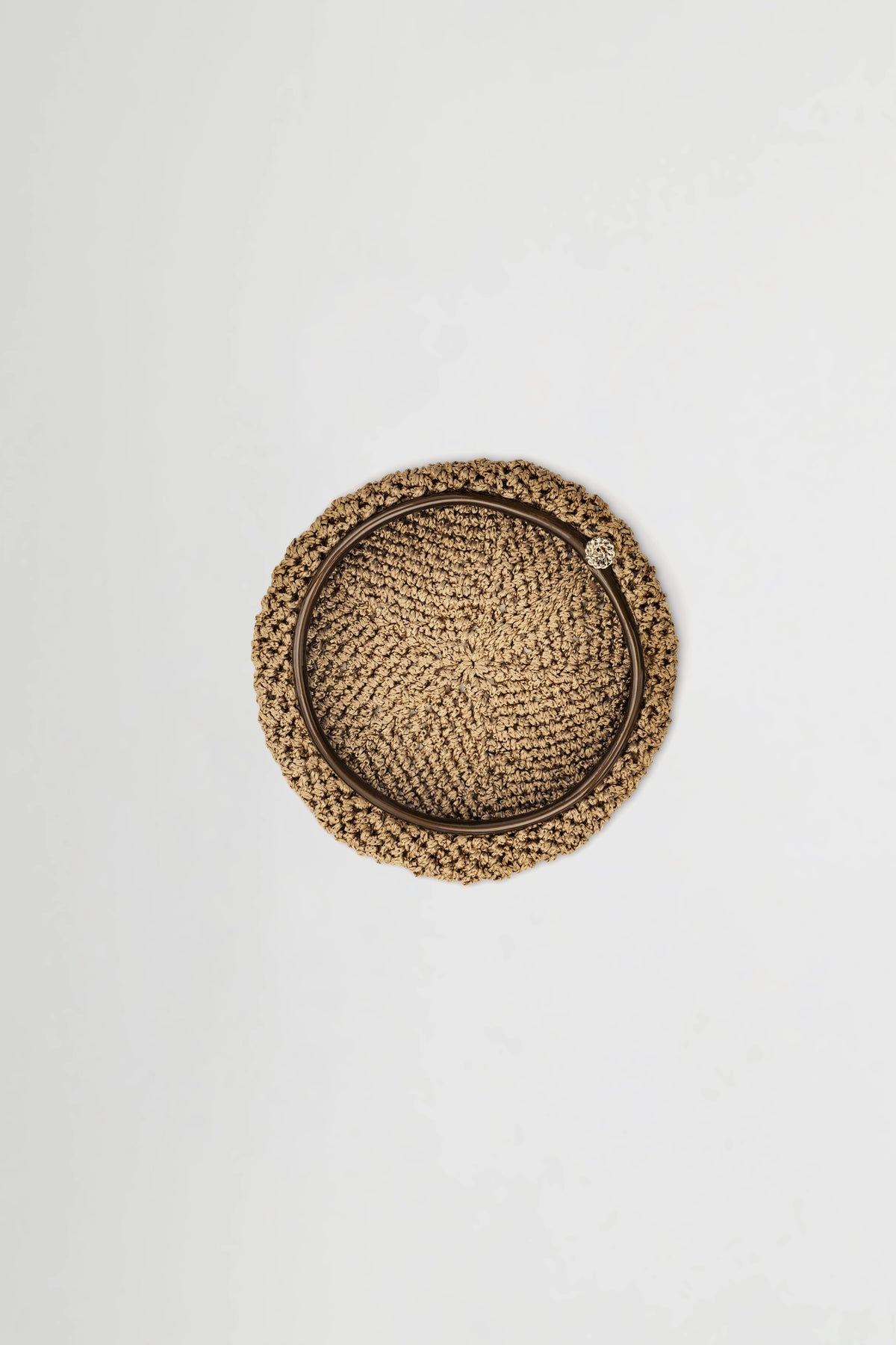 Brown Silk Beret