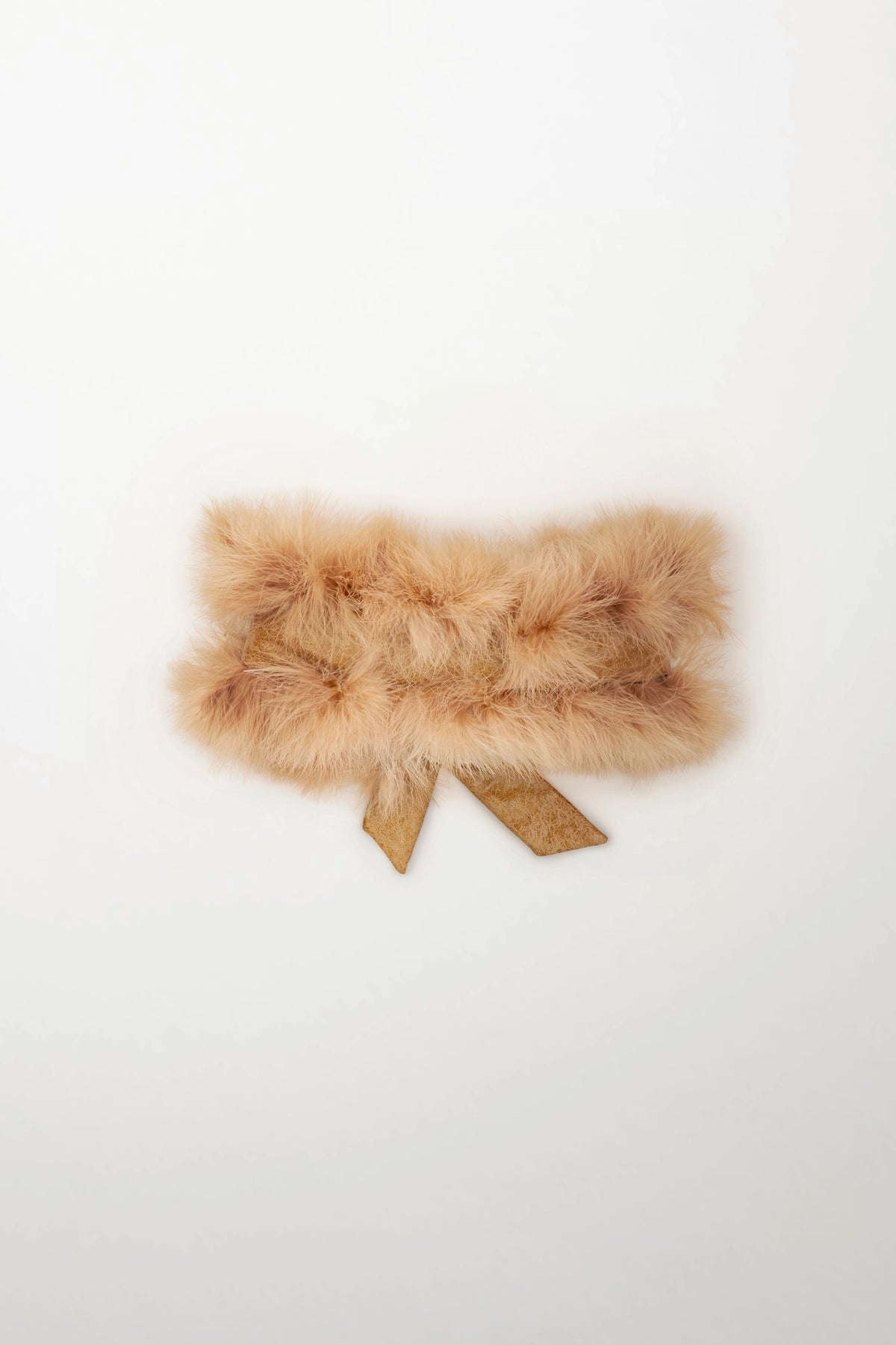 Leather Headband with Feather Fringe