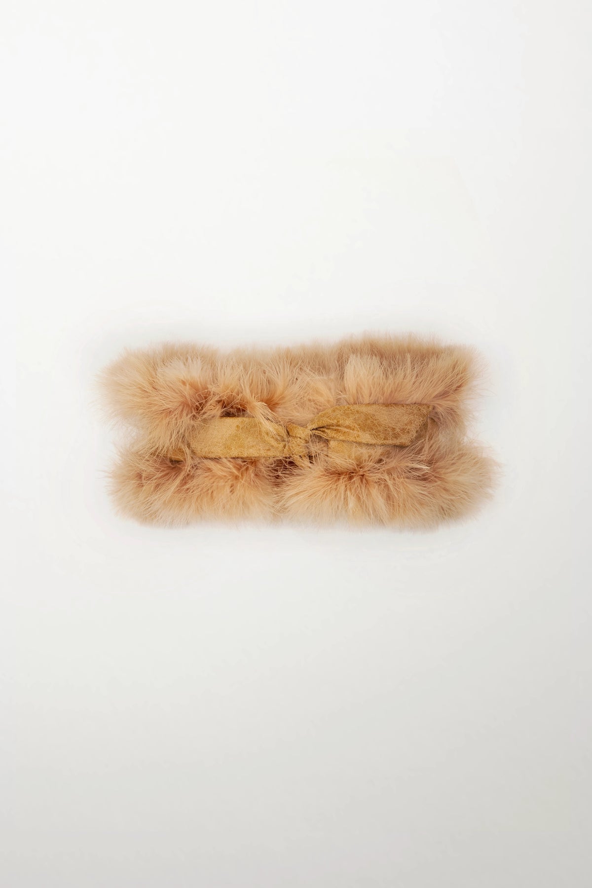 Leather Headband with Feather Fringe