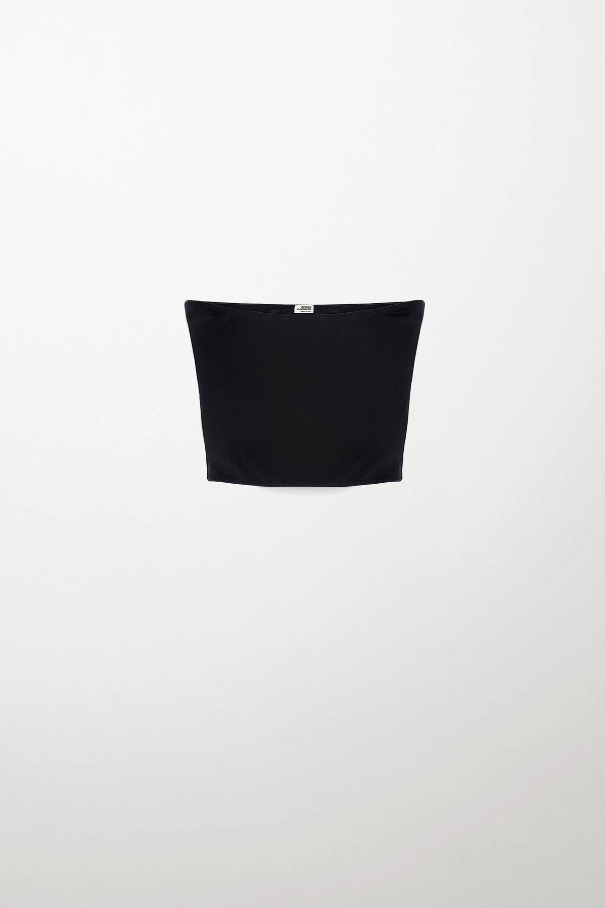 Navy Strapless Top in Silk