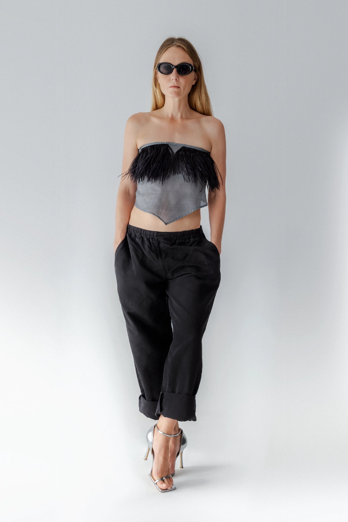 Silk Strapless Top