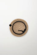 Silk Beret with Black Rose
