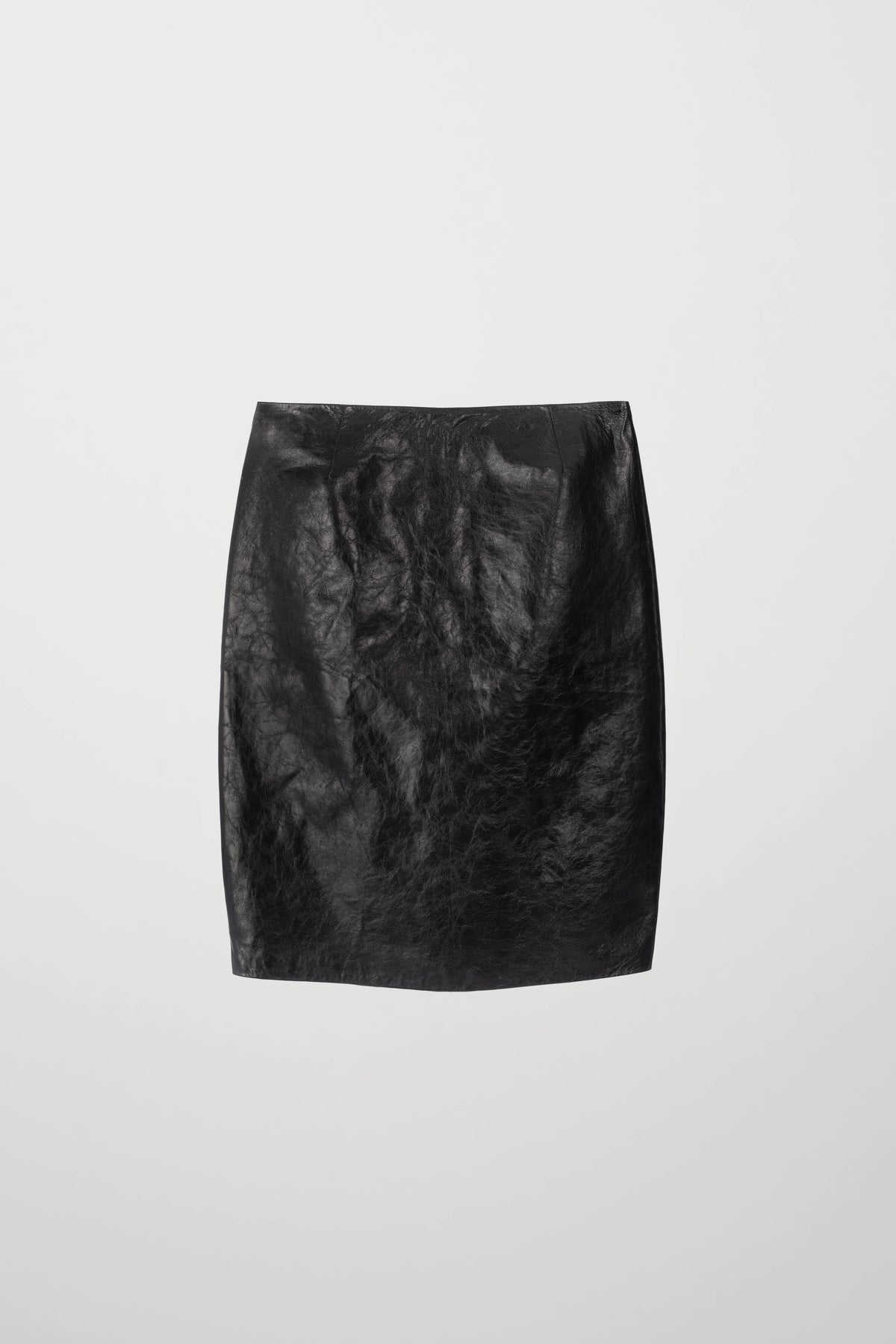 Shiny Leather Skirt Back