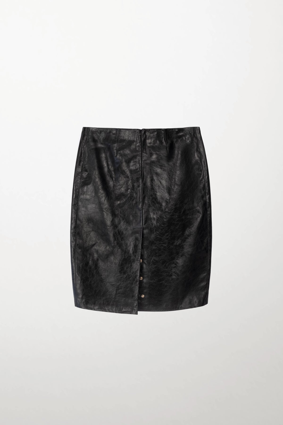 Shiny Leather Skirt Back