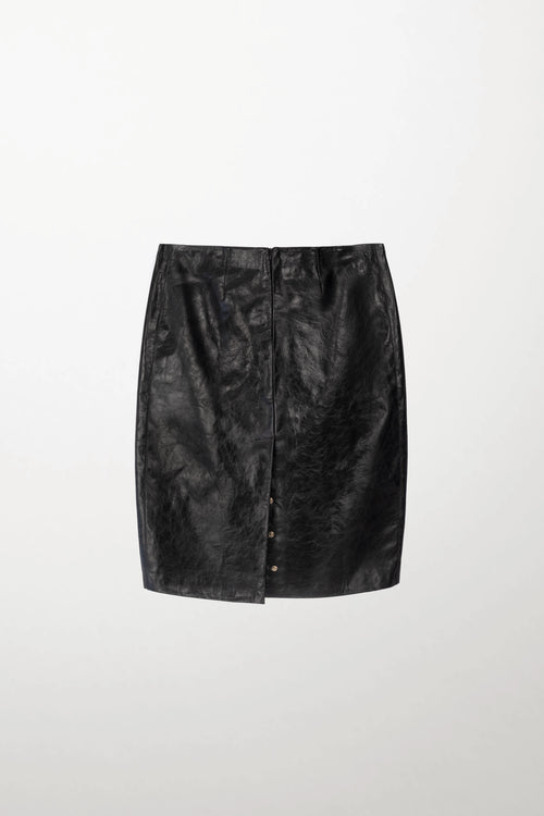 Shiny Leather Skirt Back